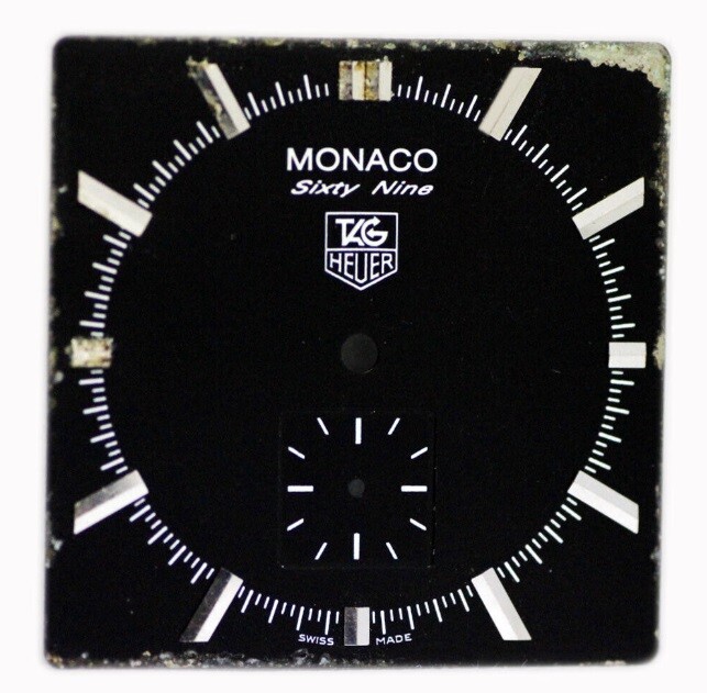 Original Dial for Tag Heuer Monaco Sixty Nine Automatic Black Color