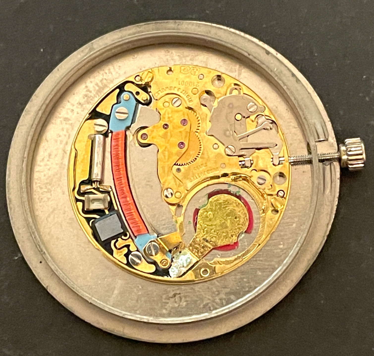 Vintage Hamilton Flaurent Men’s Watch Movement Quartz Untested ETA 210.001 Swiss