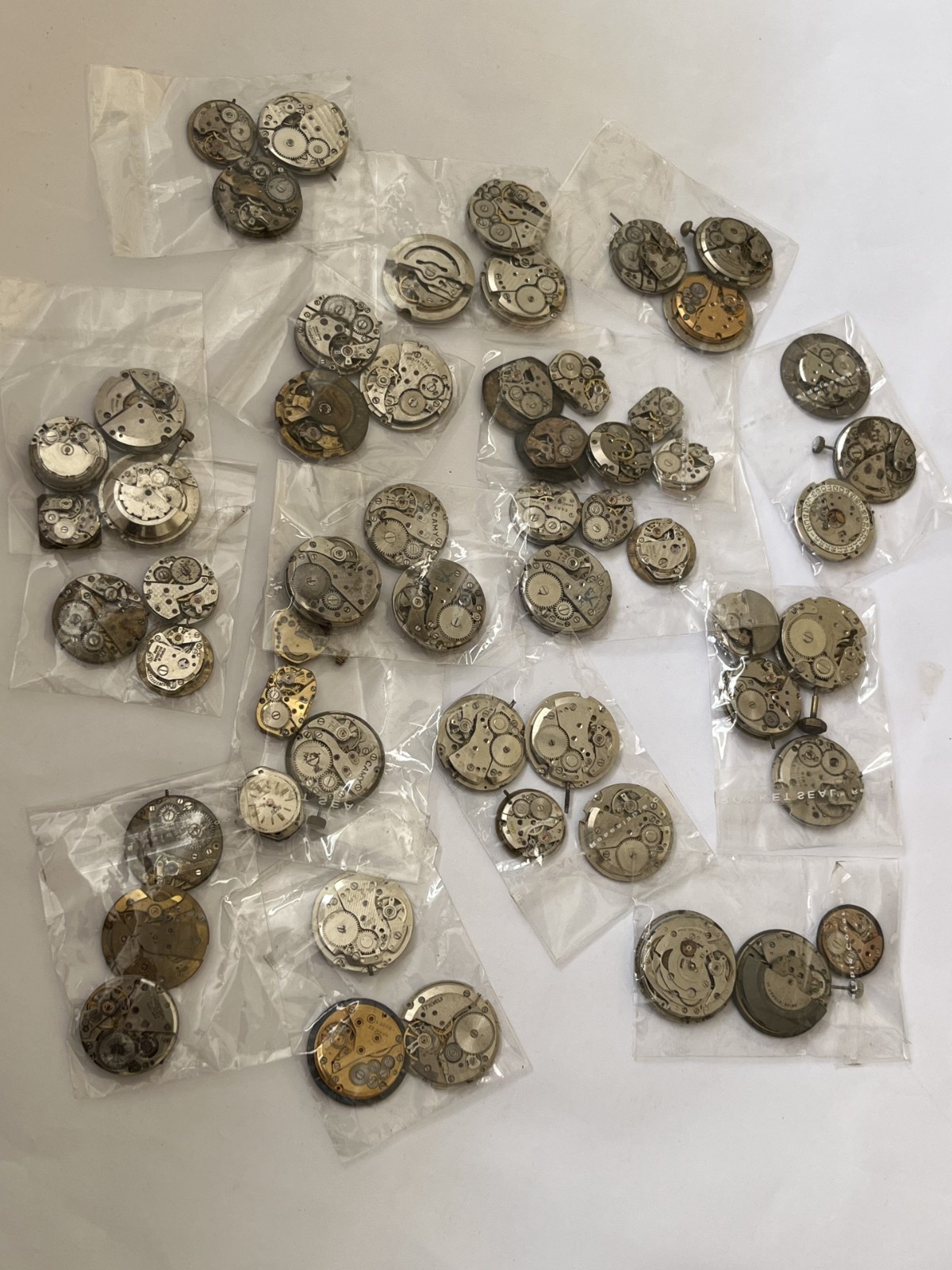 56x Swiss Watch Movements Lot AS FHF Ladies Gents Mixed Parts Repair Untested