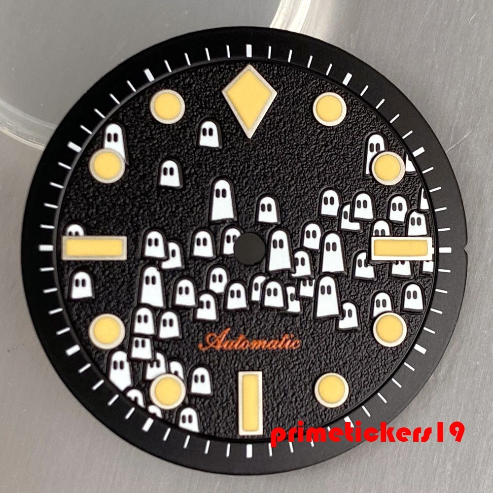 Luminous 29mm Ghost Watch Dial Face Fit NH35 NH38 Miyota82 PT5000 For 50-Fathoms