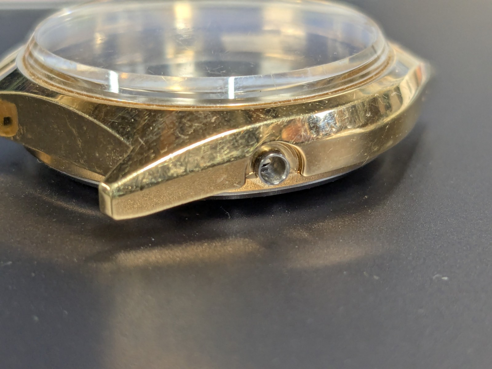 Pulsar Mens Watch Case, Crystal, Case Back – Gold Tone Y512-8059
