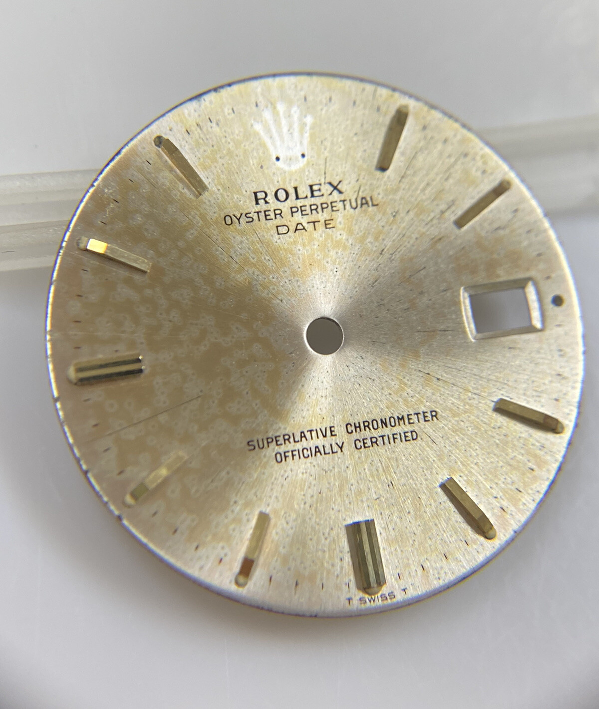 Genuine Rolex Oyster Perpetual Date 1500 1501 1505 Cal. 1570 Silver/Gold Dial