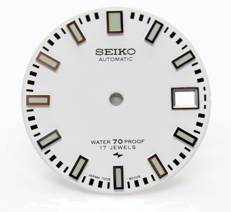 White Dial for Seiko diver 7005 8052 8050 Green Poor Man’s 62MAS Proof 17 Jewel