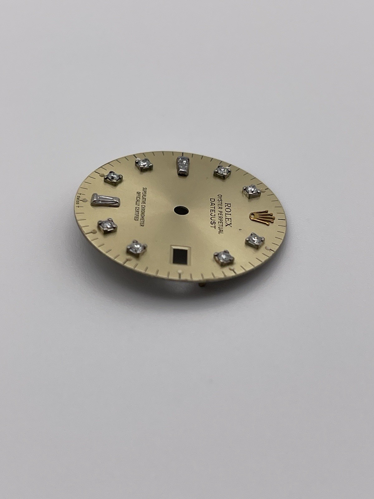 Genuine Rolex Datejust 36 Champagne Dial with Aftermarket Baguette Diamonds