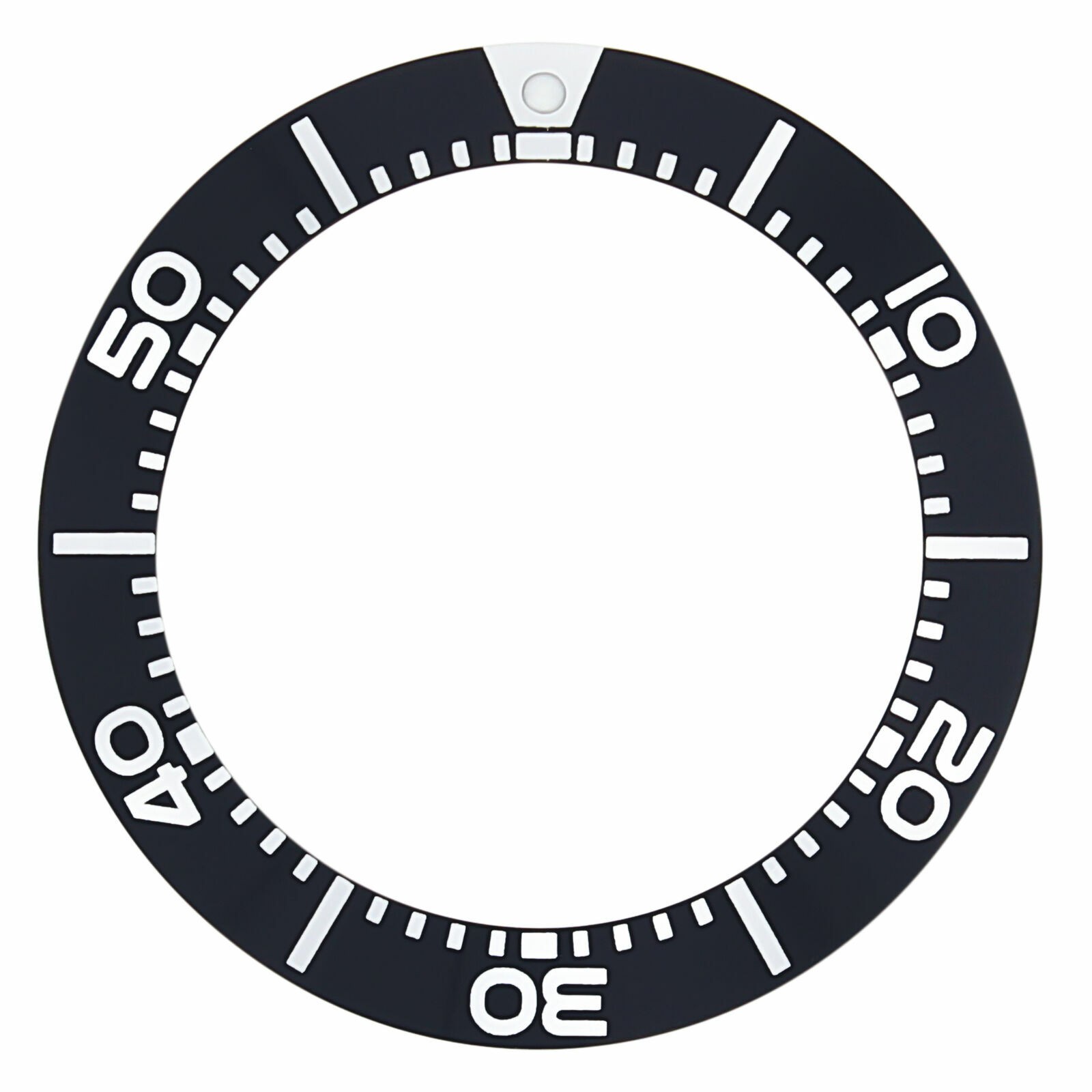 Black Aluminum Replacement Bezel Insert 38.50mm x 29mm Diver Watch