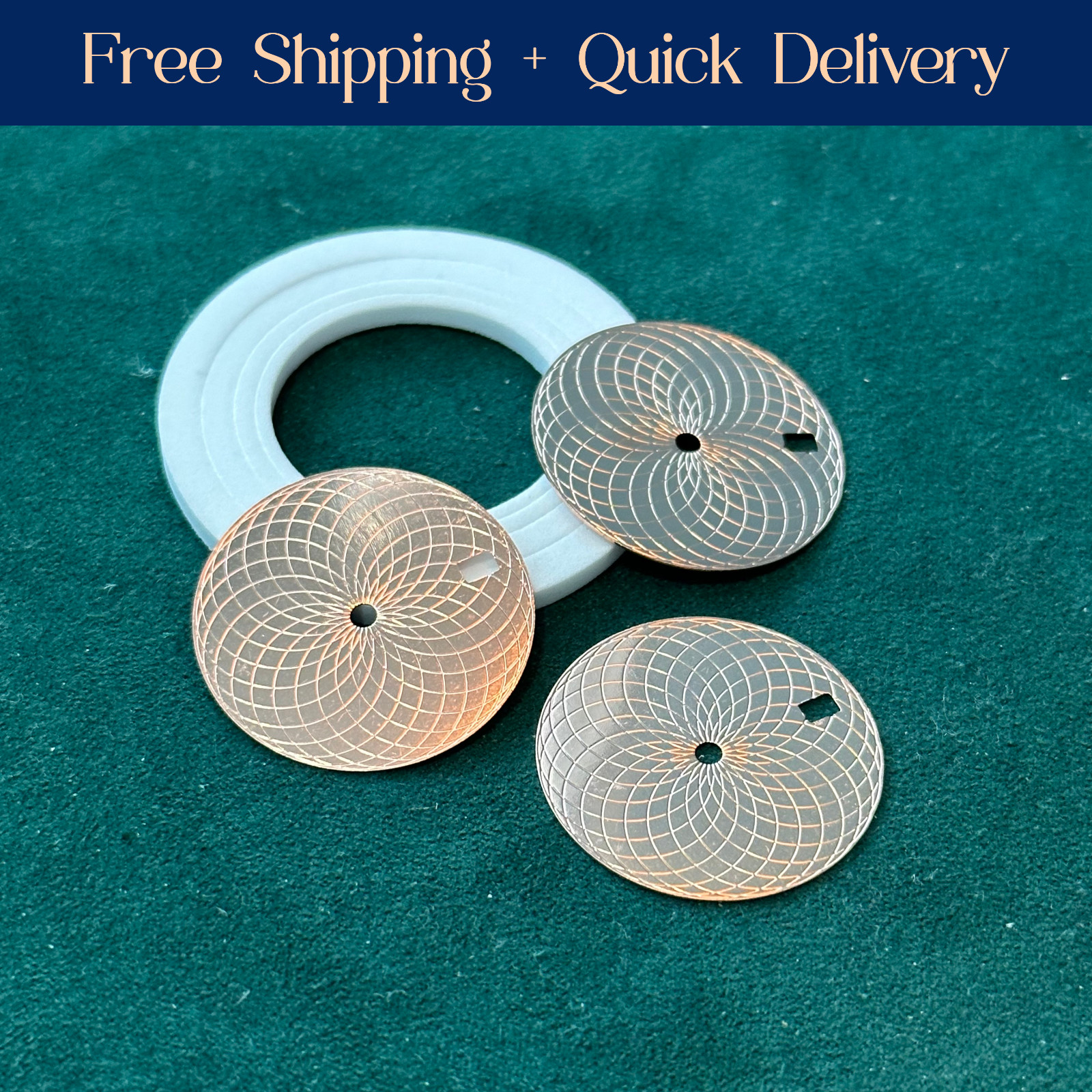 28.5mm Copper Engraved Watch Dial for NH35 NH36 or Seiko SKX007