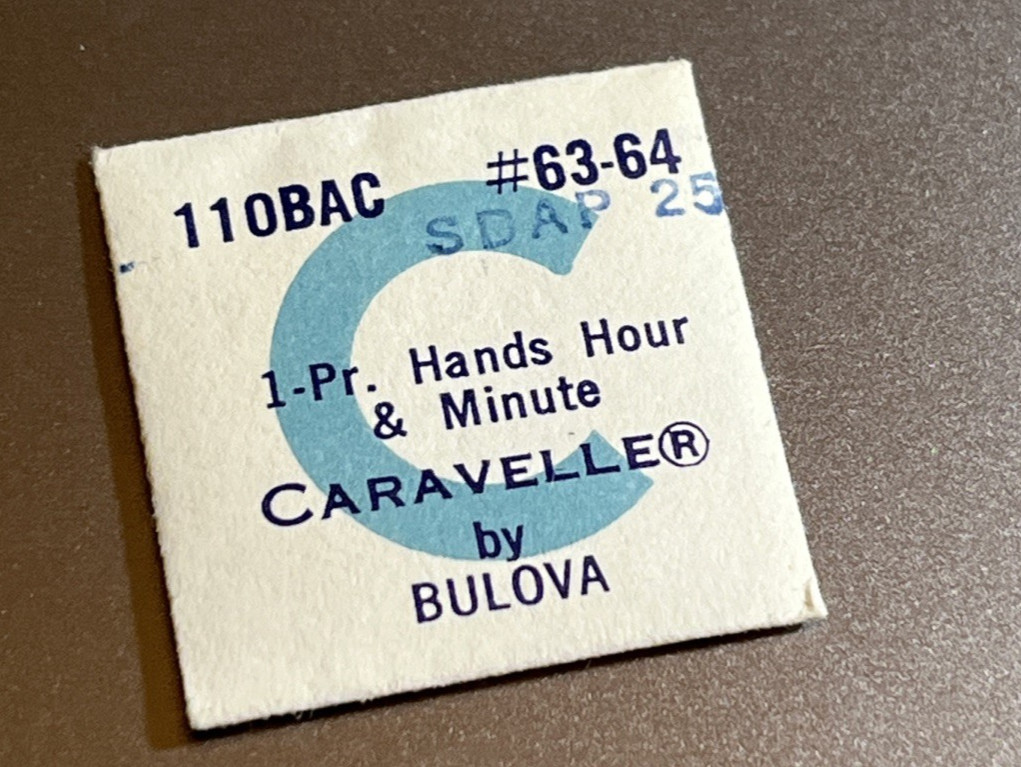 CARAVELLE BULOVA 110BAC 11OBAC Watch Part 63-64 SDAP 25 Pair of Hands Sealed