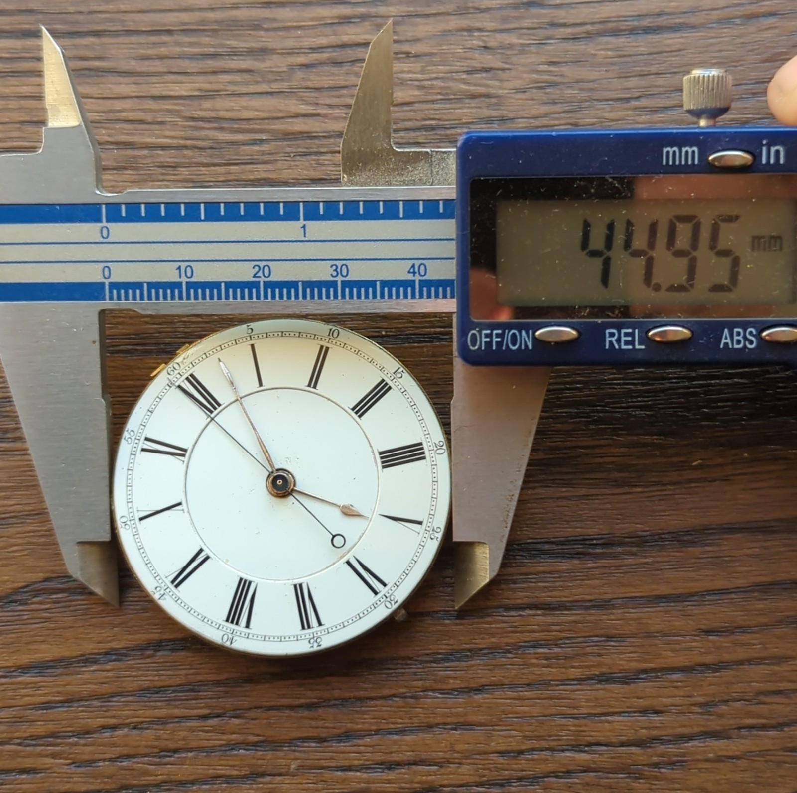 English Chronograph Pocket Watch Movement for Repair or Parts (BT64)