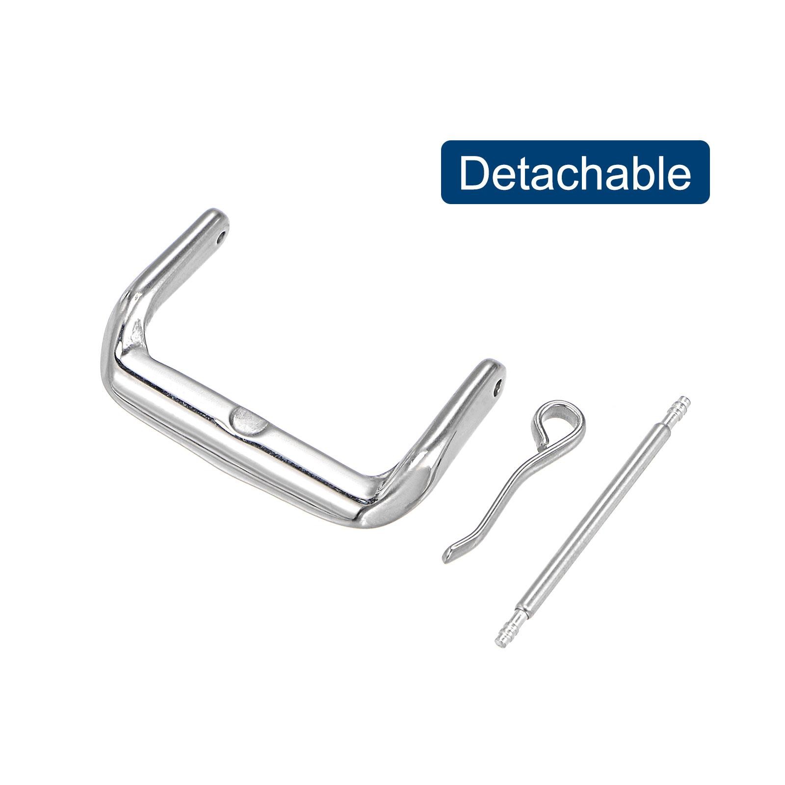 Buckle strap watch, 316 polished steel, silver for 22mm 2pcs