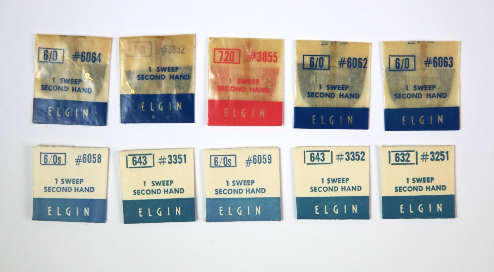 Elgin Watch Second Hand (Multiple Sizes)- Factory NOS- One Packet