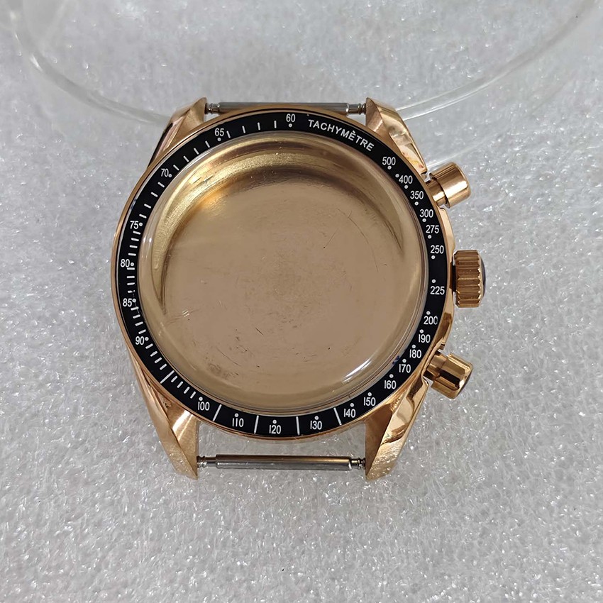 Rose Gold 40mm Stainless Case Mineral Glass for Japan VK63 Movement