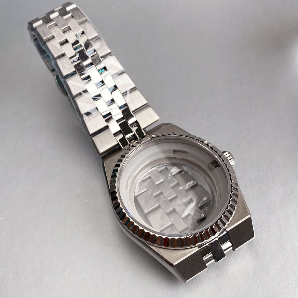 Tandorio 41mm Sapphire Glass Watch Case 34mm Honeycomb Dial Fit NH35 NH36 NH38
