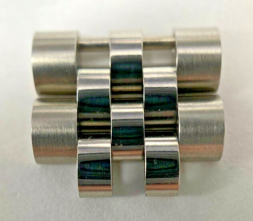 ROLEX Stainless Steel SS mens 16mm Jubilee Watch Band Bracelet two 2 LINKs