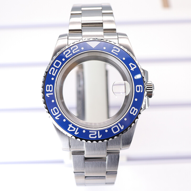 40mm Watch Case Oyster Strap Sapphire Glass For Seiko Nh35 nh36 Eta2824 PT5000
