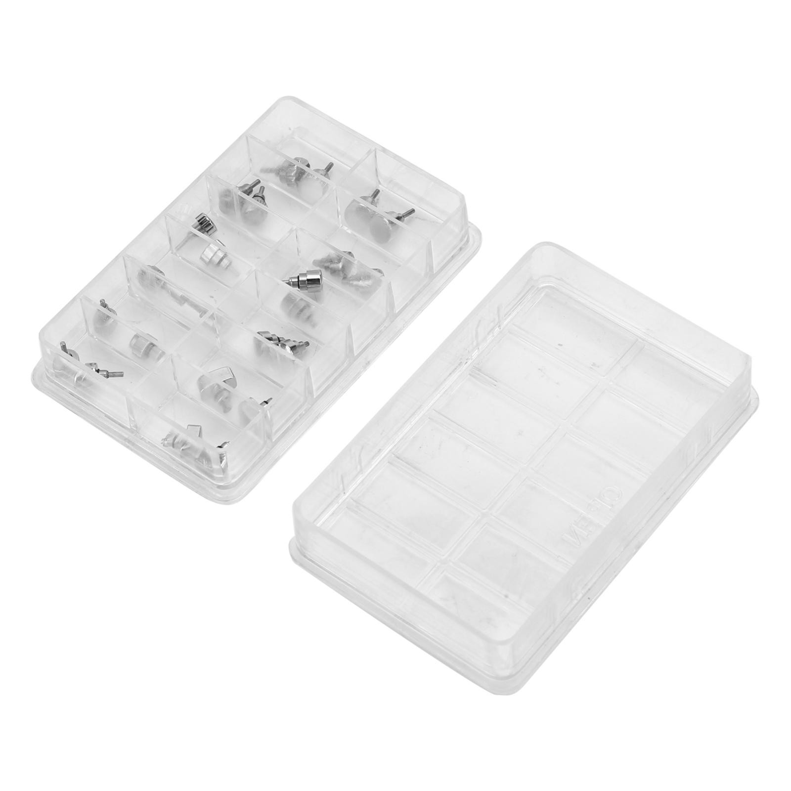 12 Type Stainless Steel Watch Push Press Button Assortment With Box Watchmaker