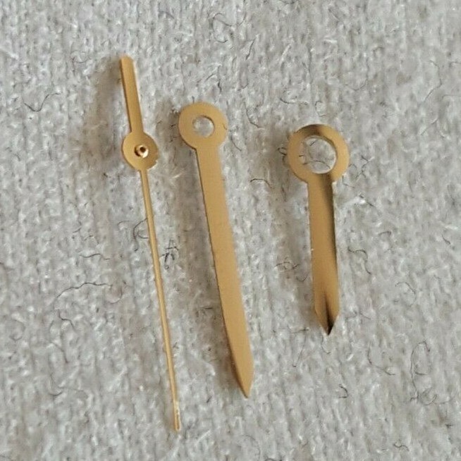 ETA Caliber 956.412, 256.111 Gold Plated Hour, Minute and Center Second Hands
