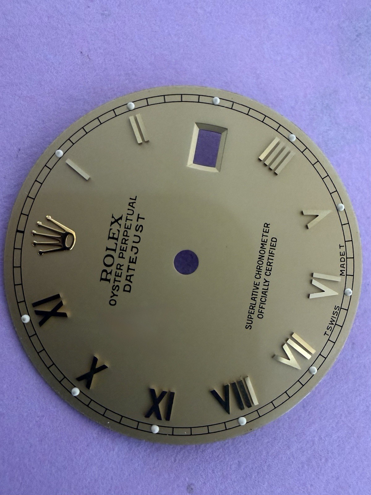 Genuine Factory Rolex Dial DateJust 36mm Champagne Roman Y 16013, 16233