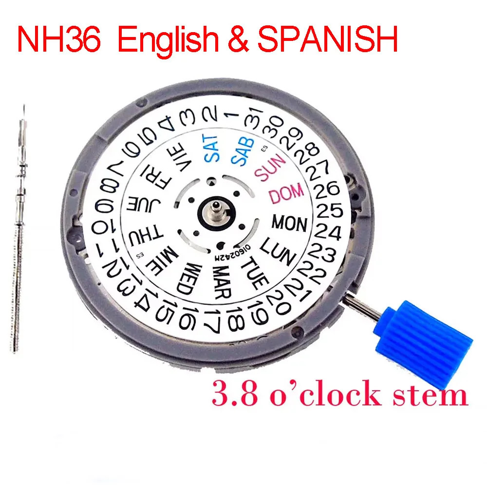 TMI Japan NH35 NH05 Automatic Mechanical Movement Day Date Set High Accuracy