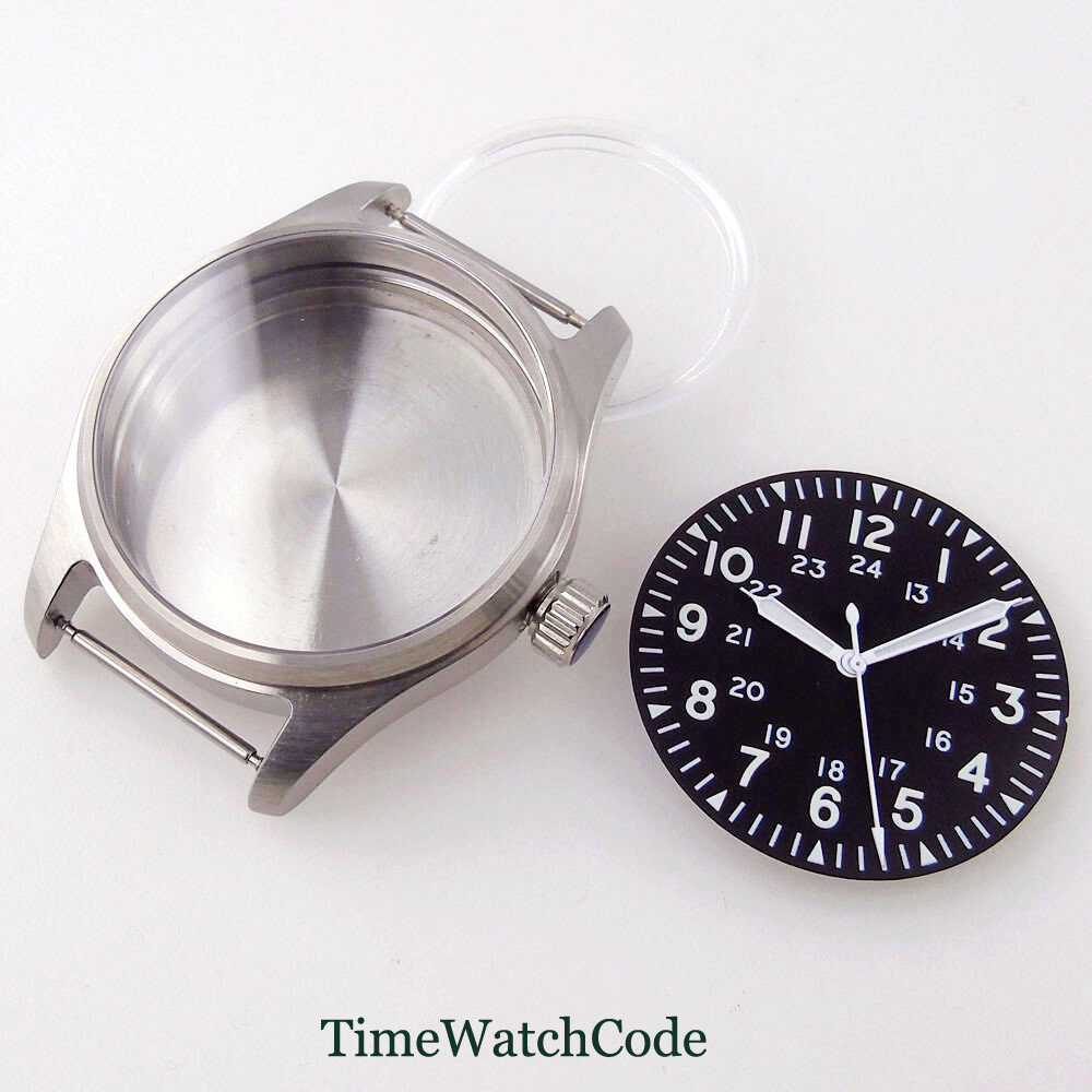 Fits NH35A ETA2824 PT5000 39mm 316L Watch Case Kit Sapphire Glass Luminous Dial