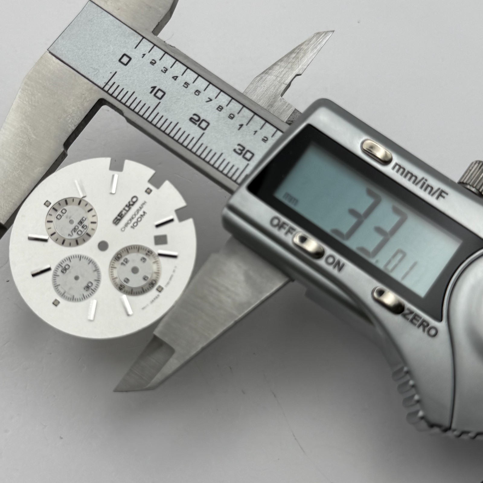 Seiko 7T92-0RD6 Watch Dial Chronograph 100M Japan Spare Parts Repair 33mm