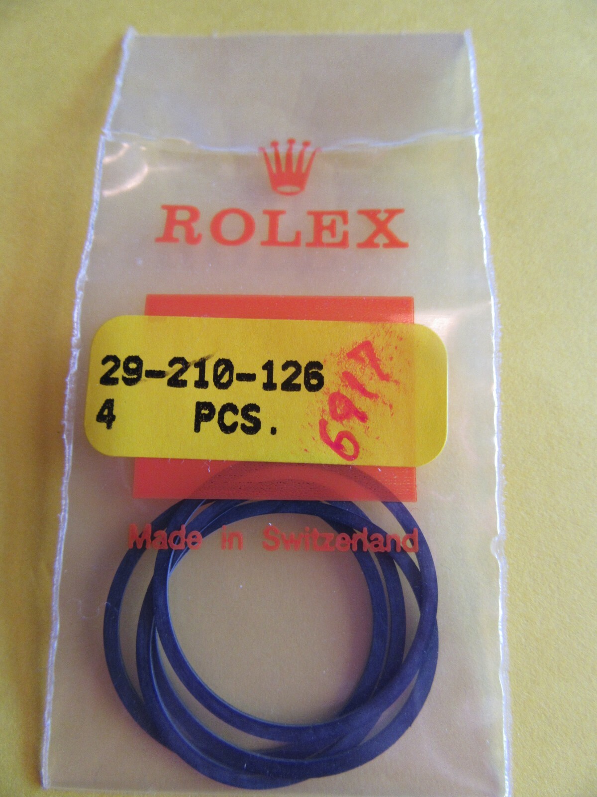 ROLEX 6917. # 29-210-126. CASE BACK GASKETS, Per one Gasket. SKU # RLX 6-16