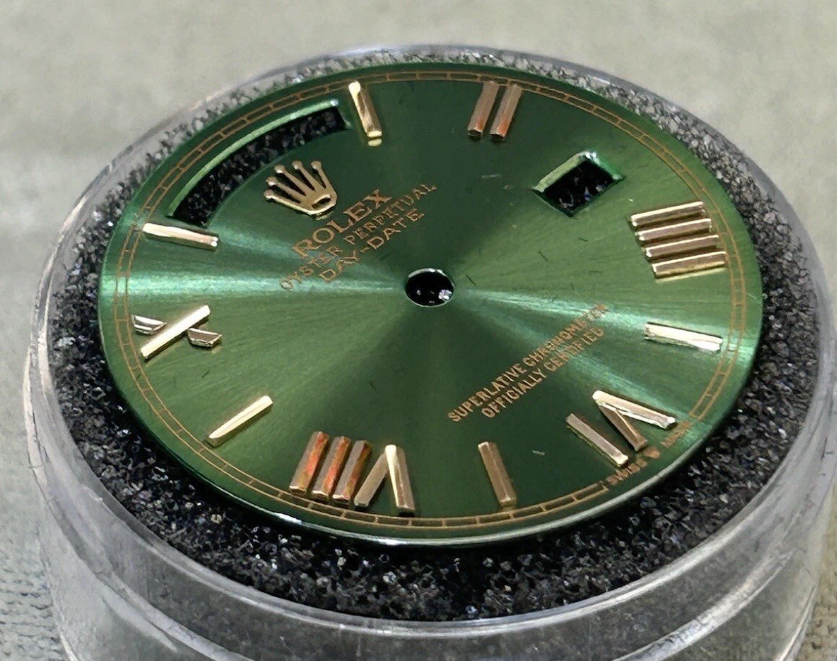 Rolex President Custom Olive Green Roman Dial 36mm Rose 118235 & 118205