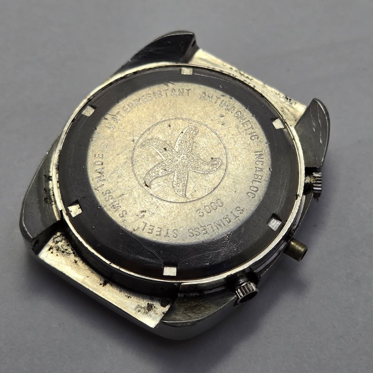 Perseo Chronograph 3000 Manual Winding Vintage Watch Case Only
