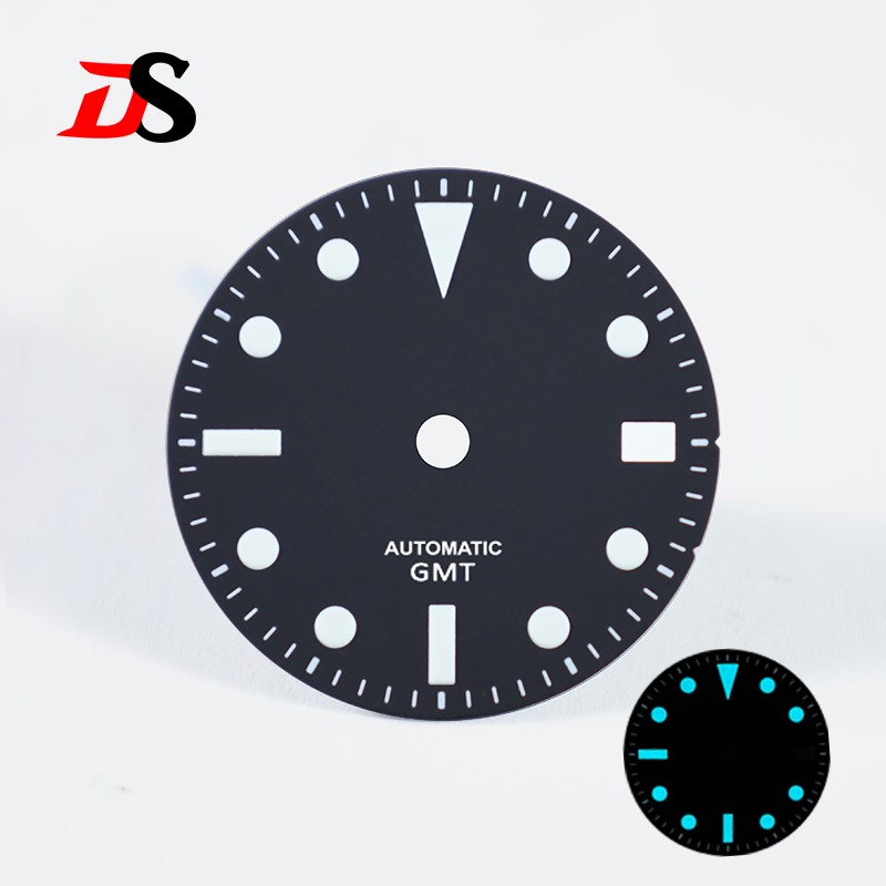 DS Matte Dial NH34 Lume Layer Date and No Date Blue Lume GMT 28.5mm