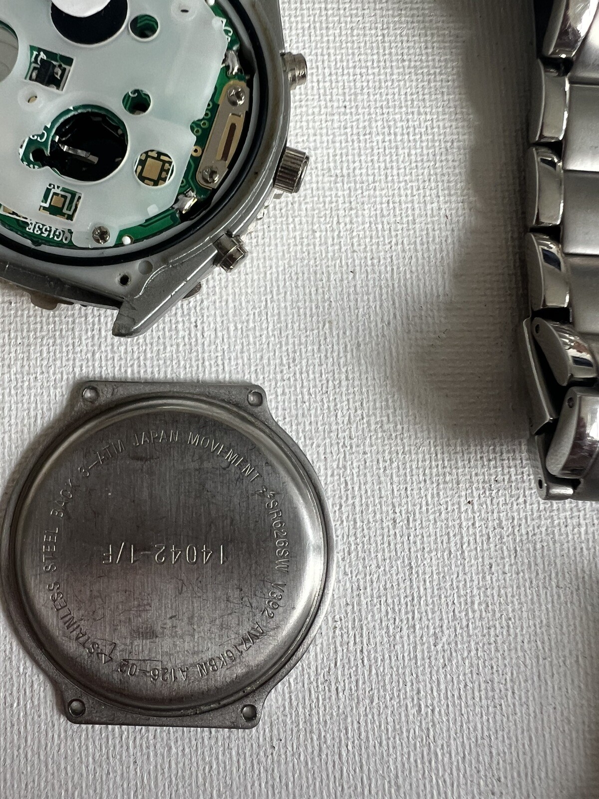 lot of watch parts six watches and four bands various brands