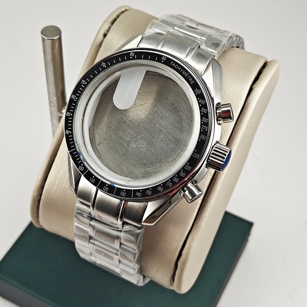 40mm Watch Case + Strap Set For VK63 VK64 Quartz Movement Steel