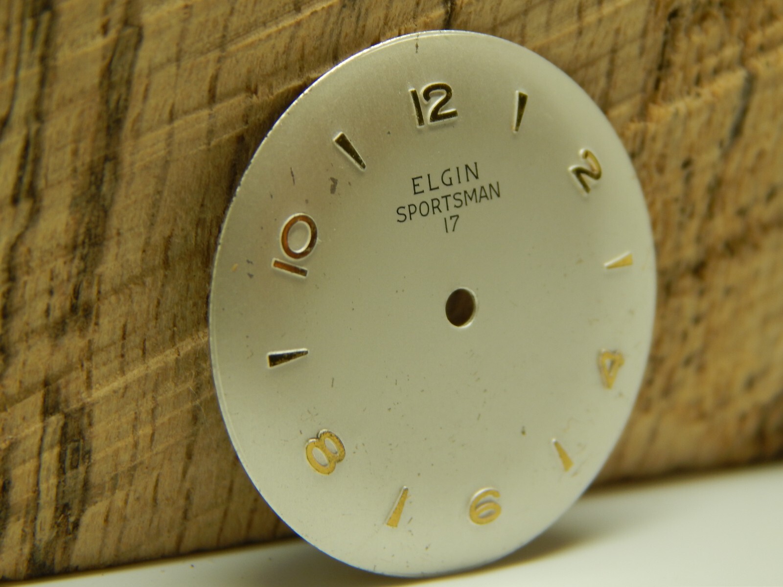 Beautiful Elgin Sportsman 17 Pearl Watch Dial 27.8mm Diameter NOS