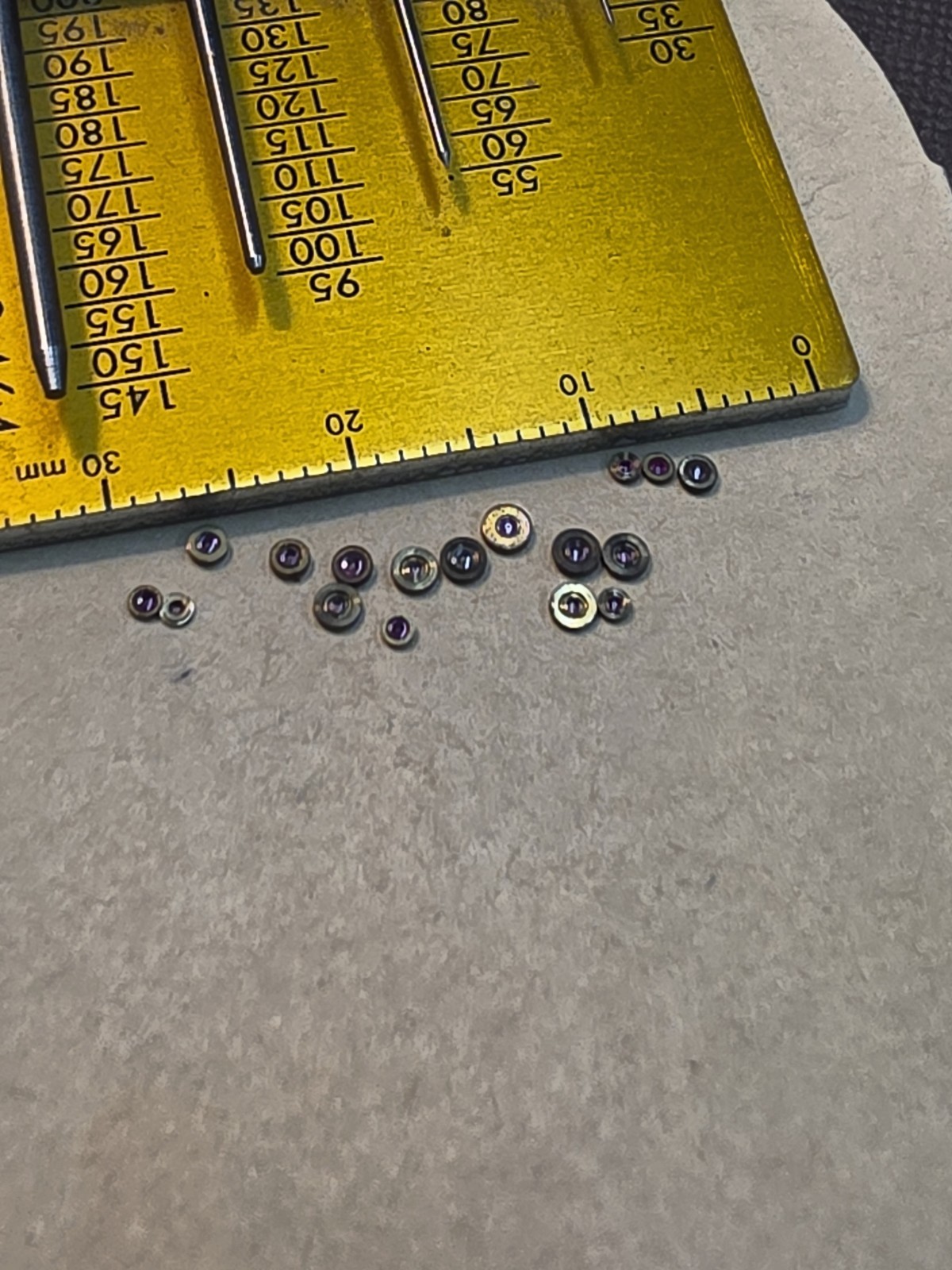 Lot Of 17 Elgin Bracelet Watch Balance Hole Jewels With A Mix Of Sizes