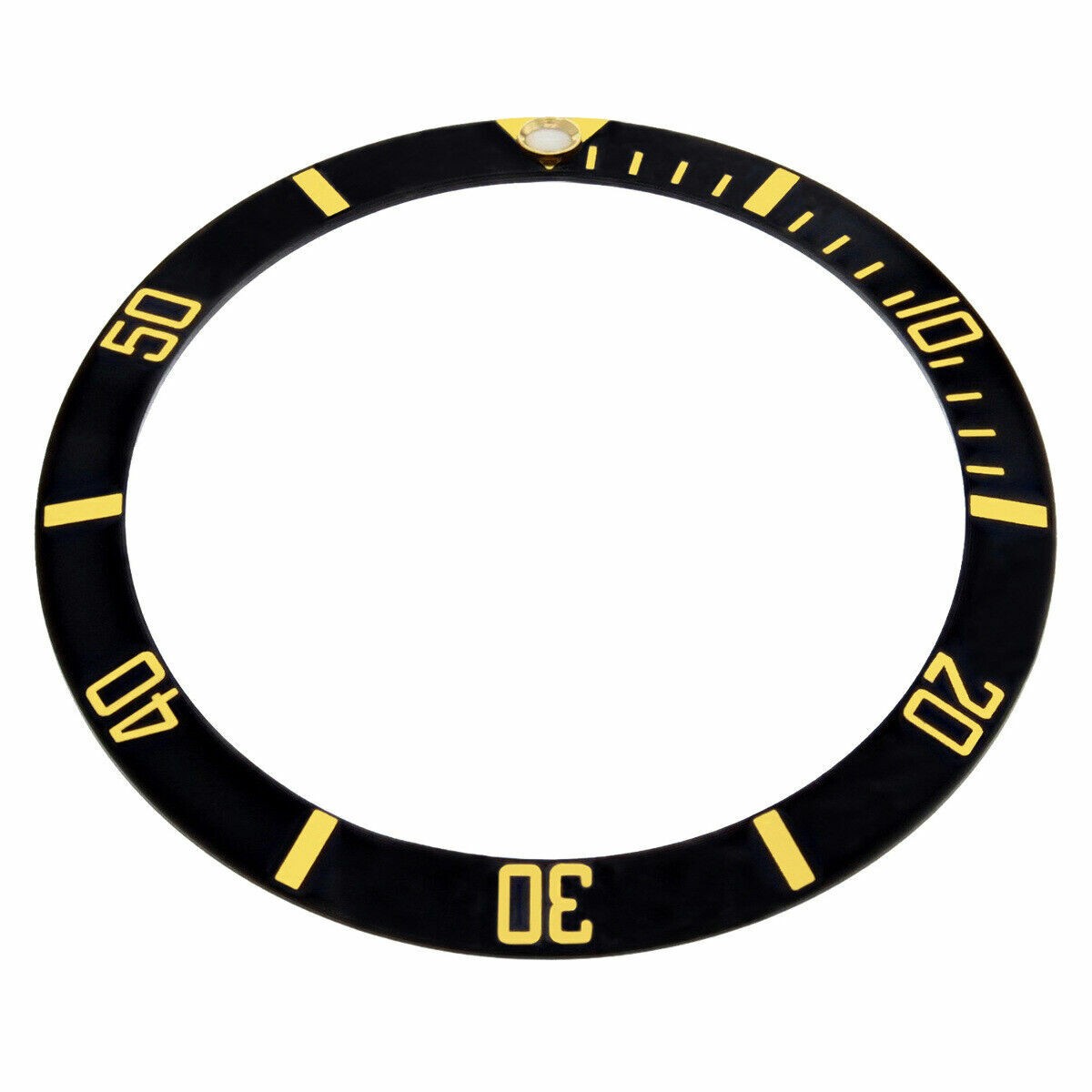 BEZEL INSERT ALUMINUM FOR OLDER ROLEX SUBMARINER 5508 5512 5513 1680 GOLD FONT