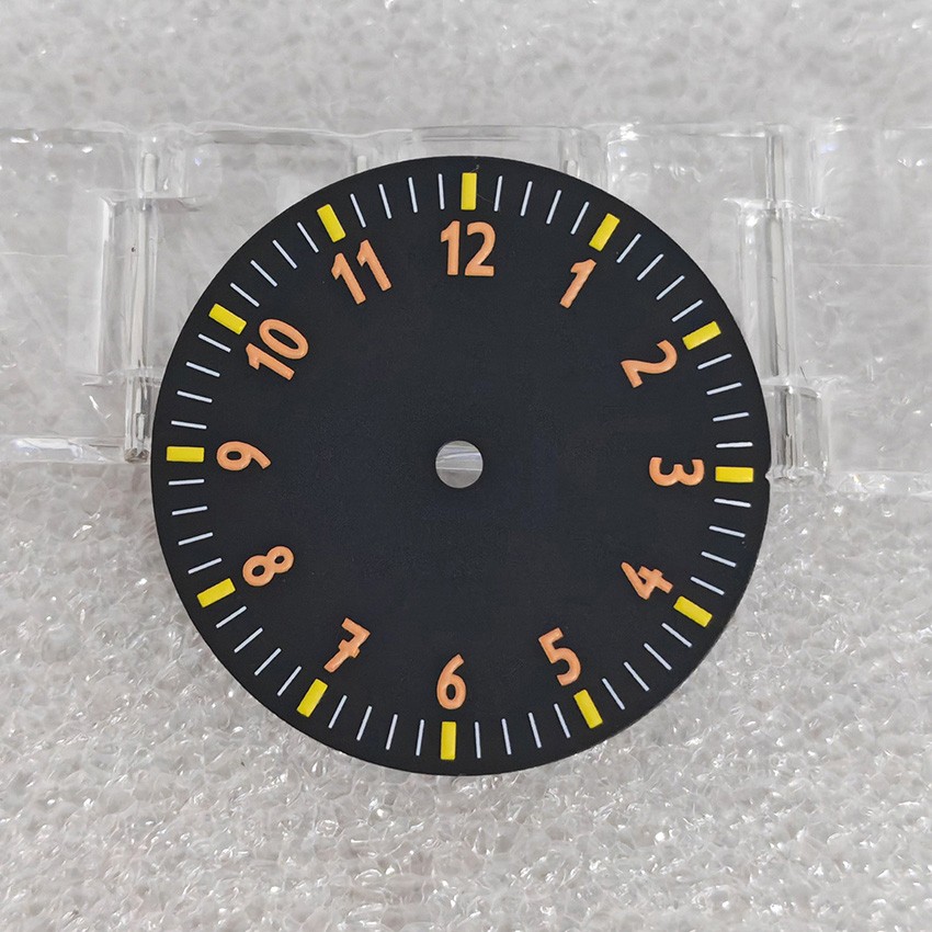 28.5mm Single / No Calendar Watch Dial Green Luminous for NH35/36/4R/7S Movement