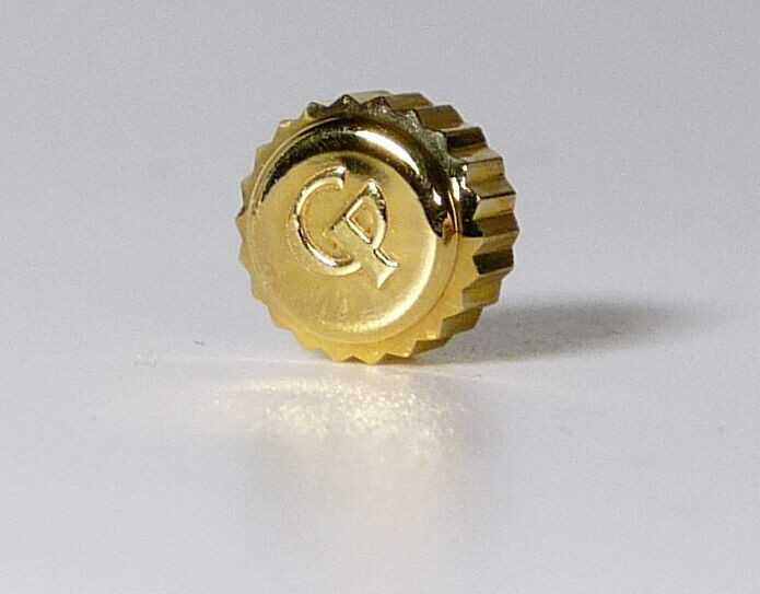 GIRARD-PERREGAUX. Yellow Gold Crown Screw Down Pusher. 6mm x 3.5mm New Old Stock