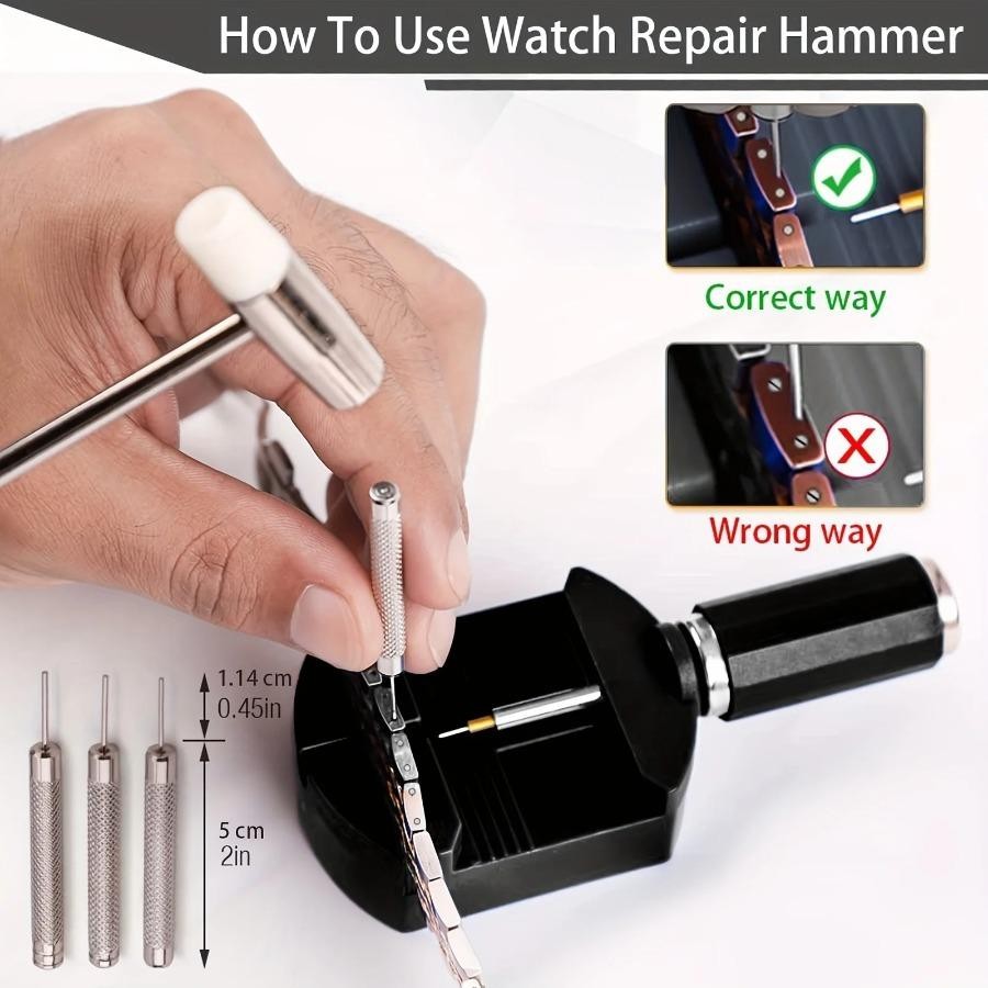 Watch Link Removal Tool Kit Band Strap Chain Pin Remover Repair Adjuster