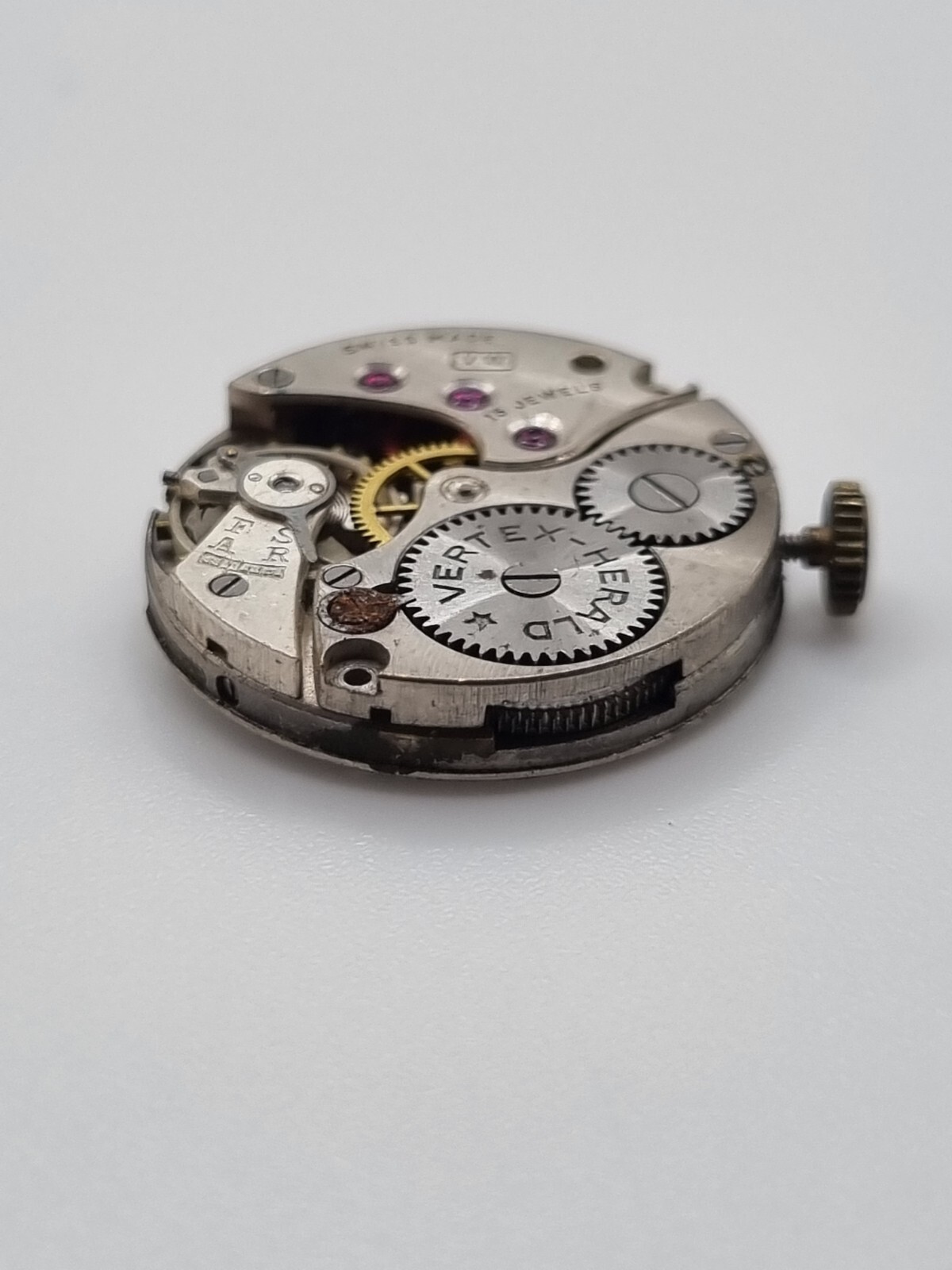 Vertex Herald Manual Wind Watch Movement 15 Jewels Swiss Made 22mm Parts Repair