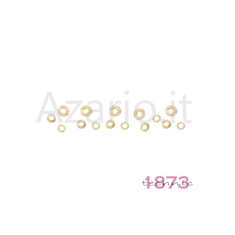 Assortimento rondelle bombate ottone foro quadro 100 Hand-collets round brass