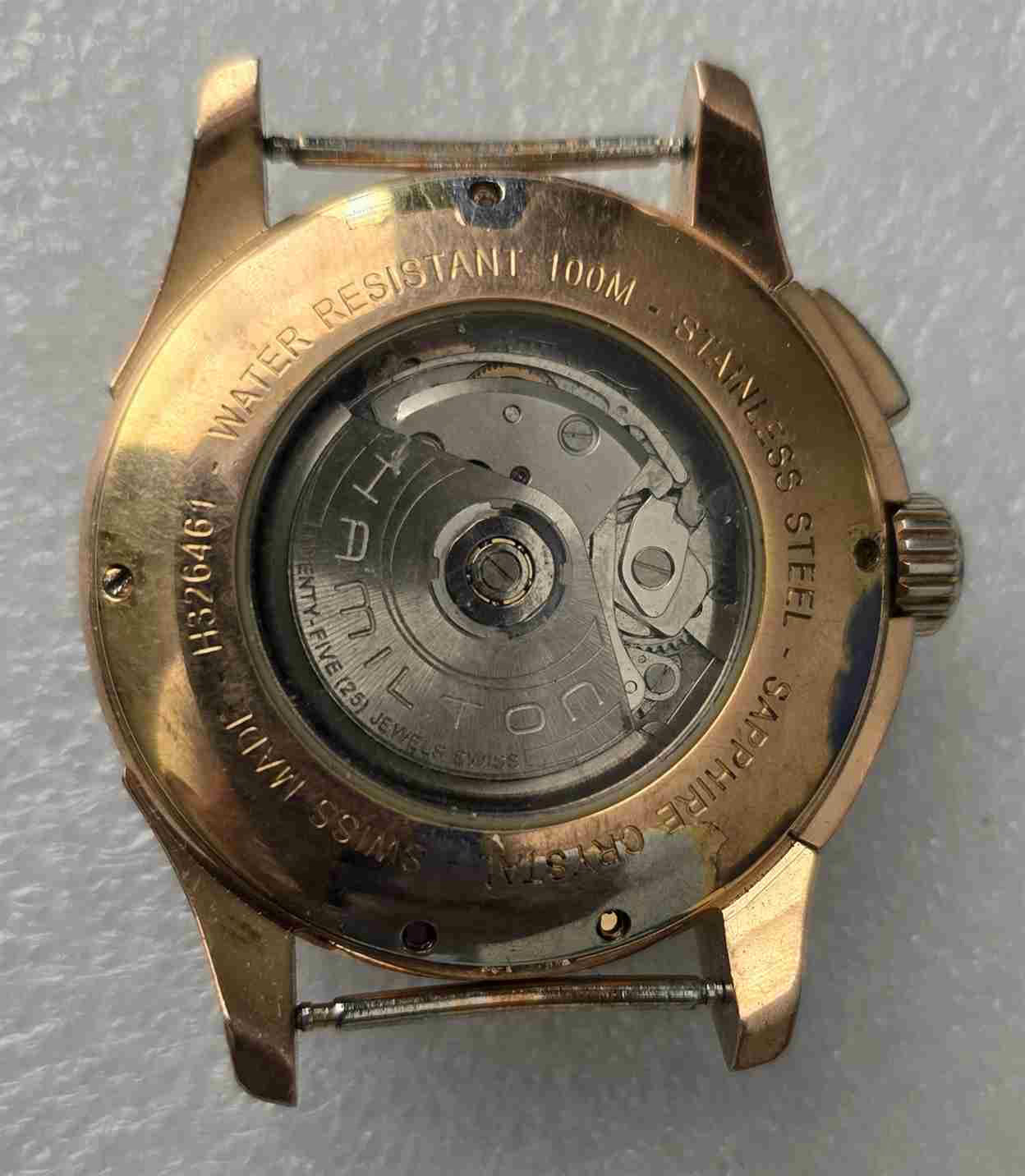 HAMILTON KHAKI Steel Chronograph. Ref: H326461. Cal: ETA-7750. For Service