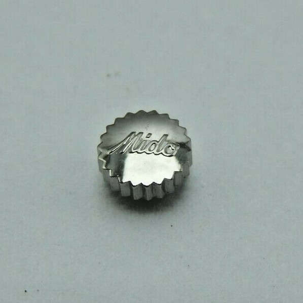 Vintage NOS mido Stainless Steel Watch crown Blanc T 4.2-3.0-2.5 4.2mm signed
