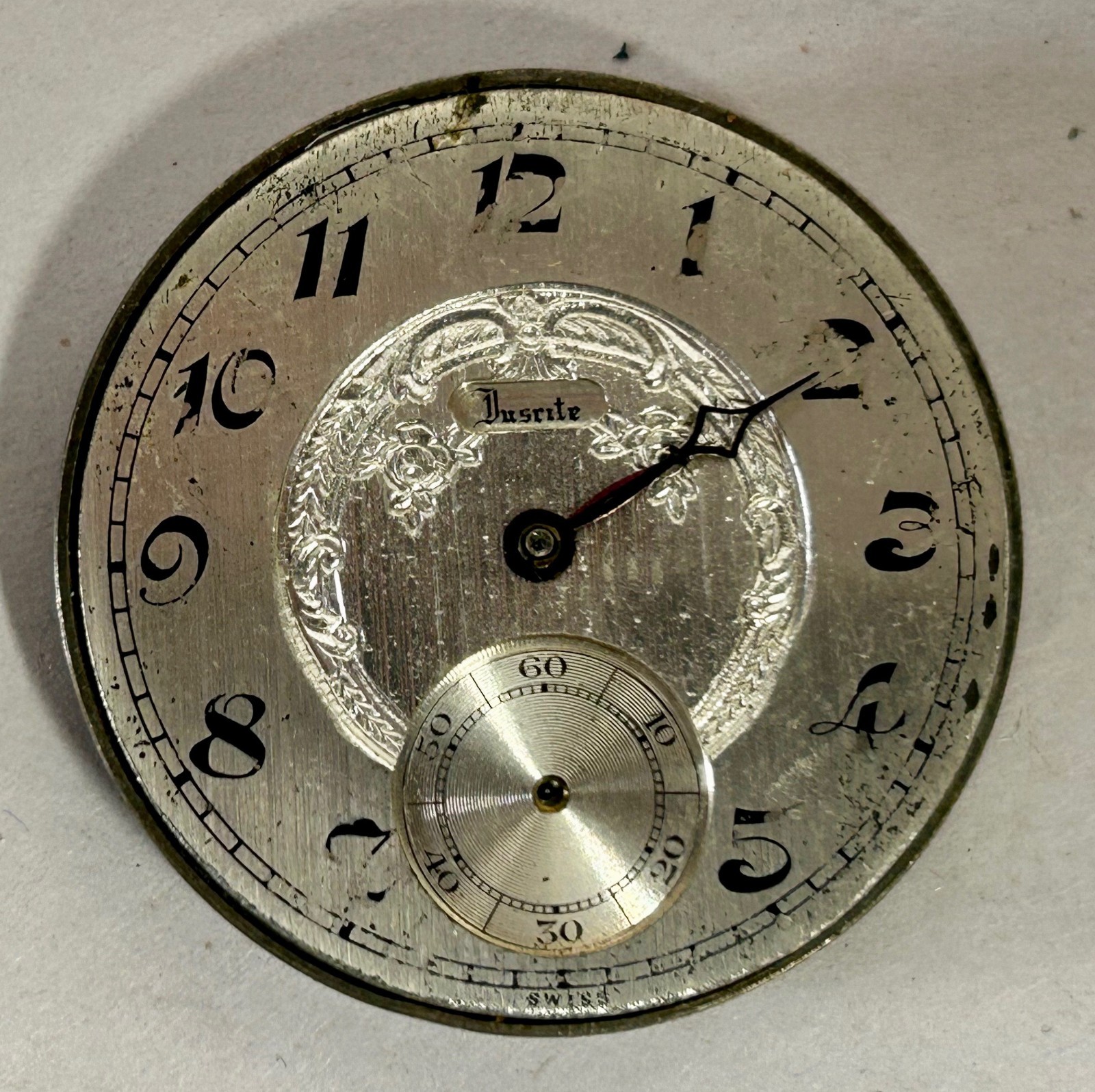 Vintage Tacy Watch Co. Admiral Pocket Watch Movement for Parts Only (M4)
