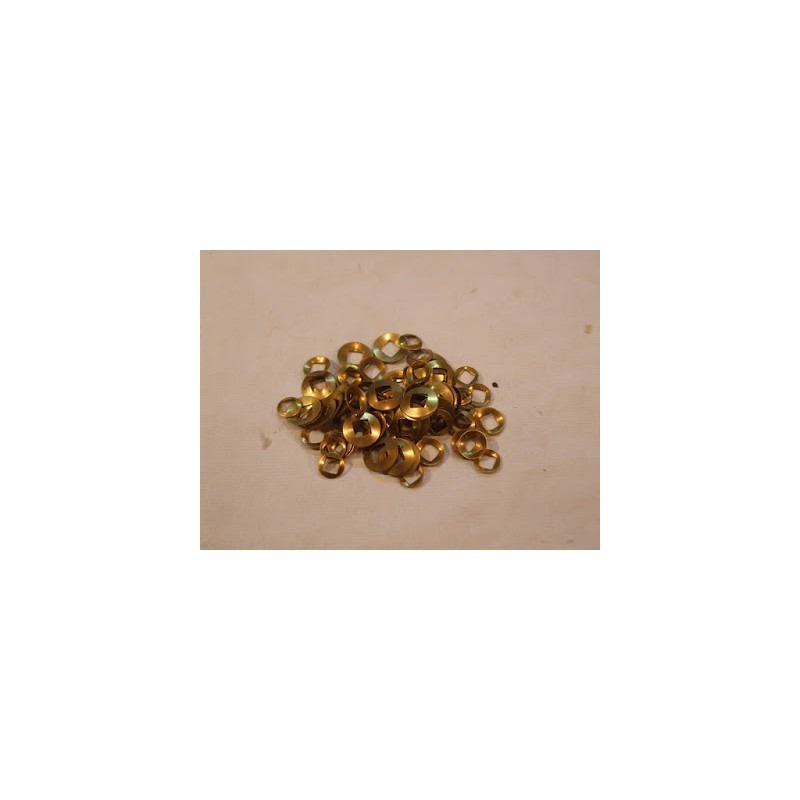 Assortimento rondelle bombate ottone foro quadro 100 Hand-collets round brass