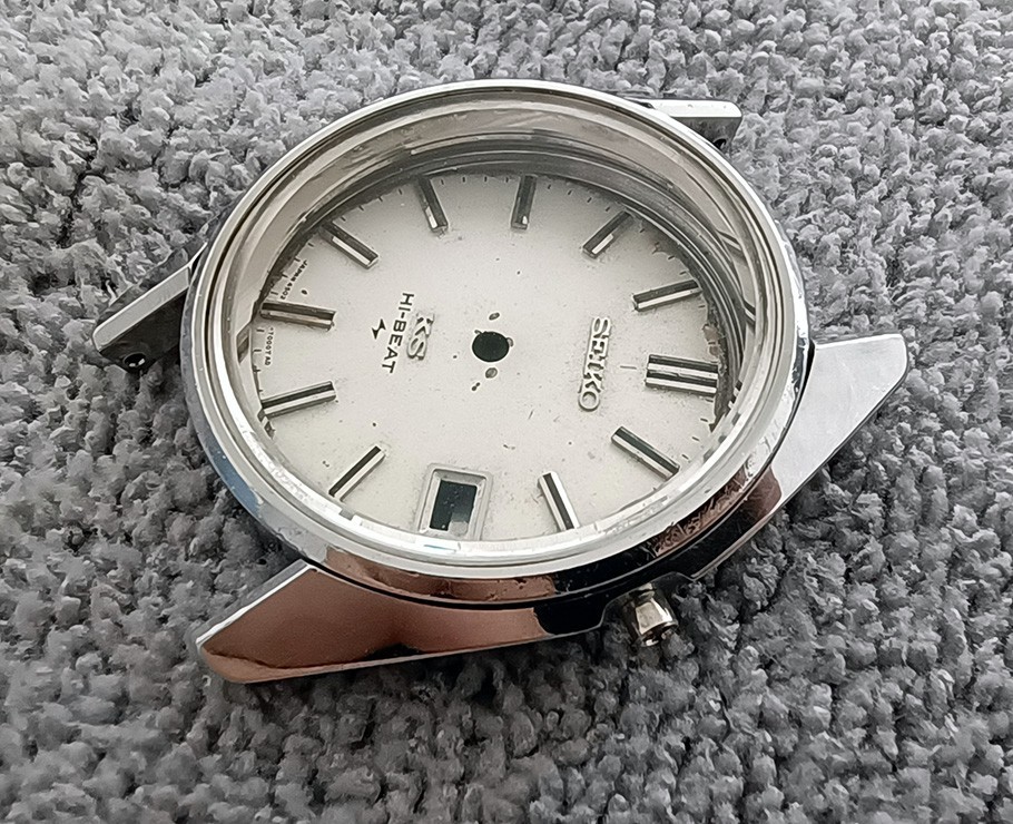 RARE GENUINE USED CASE + DIAL SEIKO KS KING SEIKO 4502-7001 AS-IS FOR PARTS