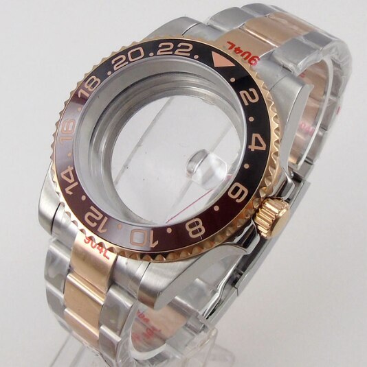 Rose Gold Watch Case for NH35A NH36A NH34 ETA2824 PT5000 MIYOTA Sapphire glass