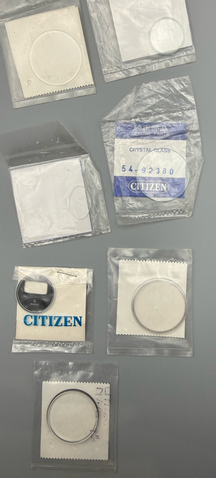 NOS Genuine Citizen Watch Crystal Glass Lot Factory Replacement Crystals Gaskets