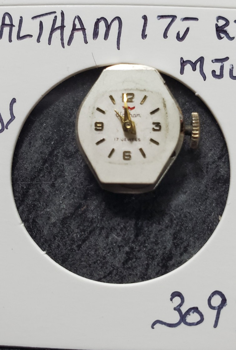 WOMANS WALTHAM 17j R711 MJWC WRIST WATCH MOVEMENT #3097
