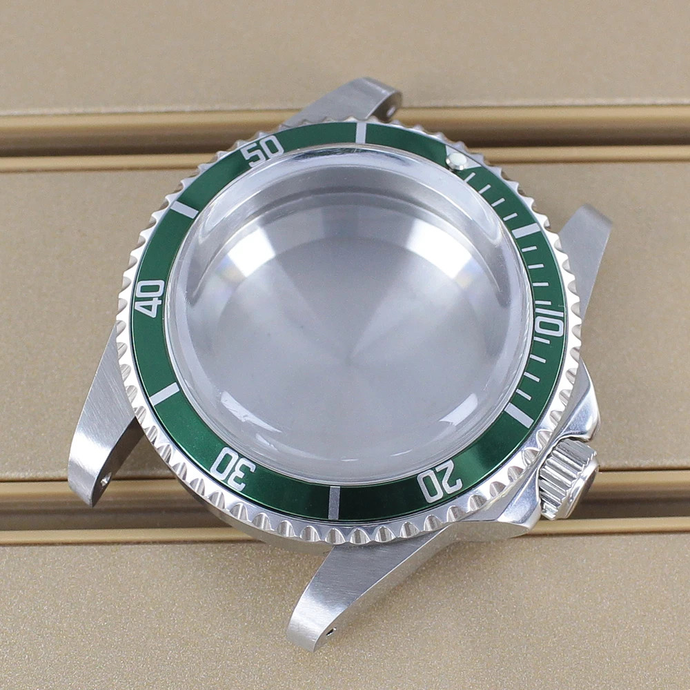 38mm Vintage Diver Watch Case Strap Domed Acrylic Glass For Seiko NH35 Movement