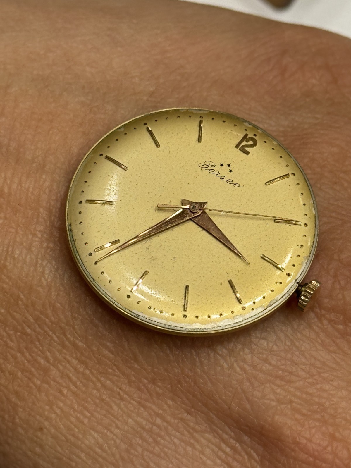 Perseo Movement & Dial Manual Cal.689 Swiss Made 17 Jewels Runing