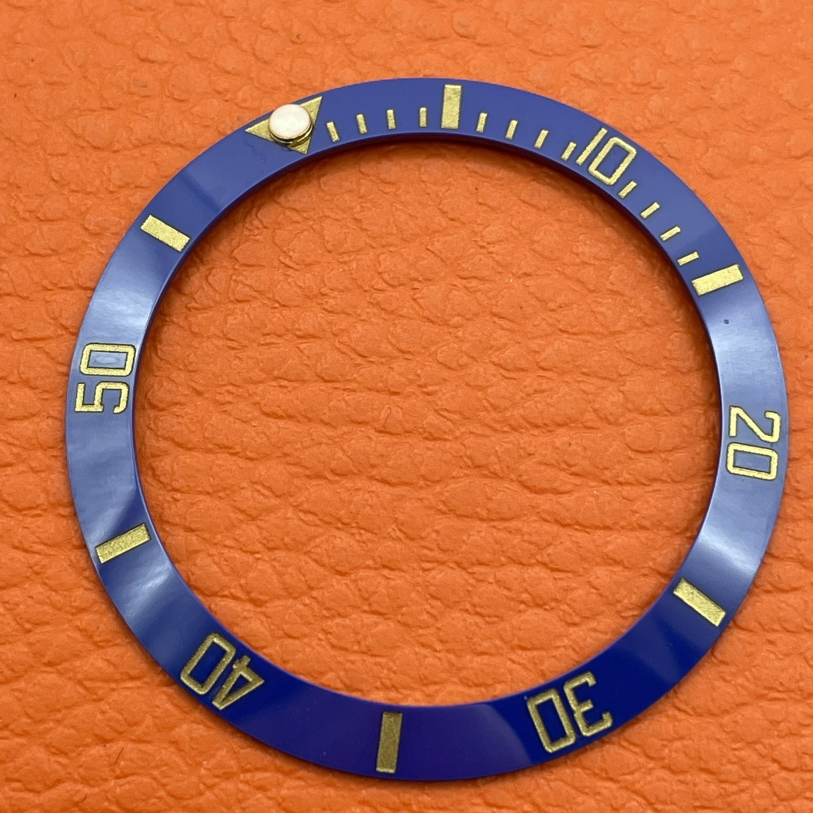 Blue/Gold Engraved Ceramic Bezel Insert for Rolex Submariner 116613 116618