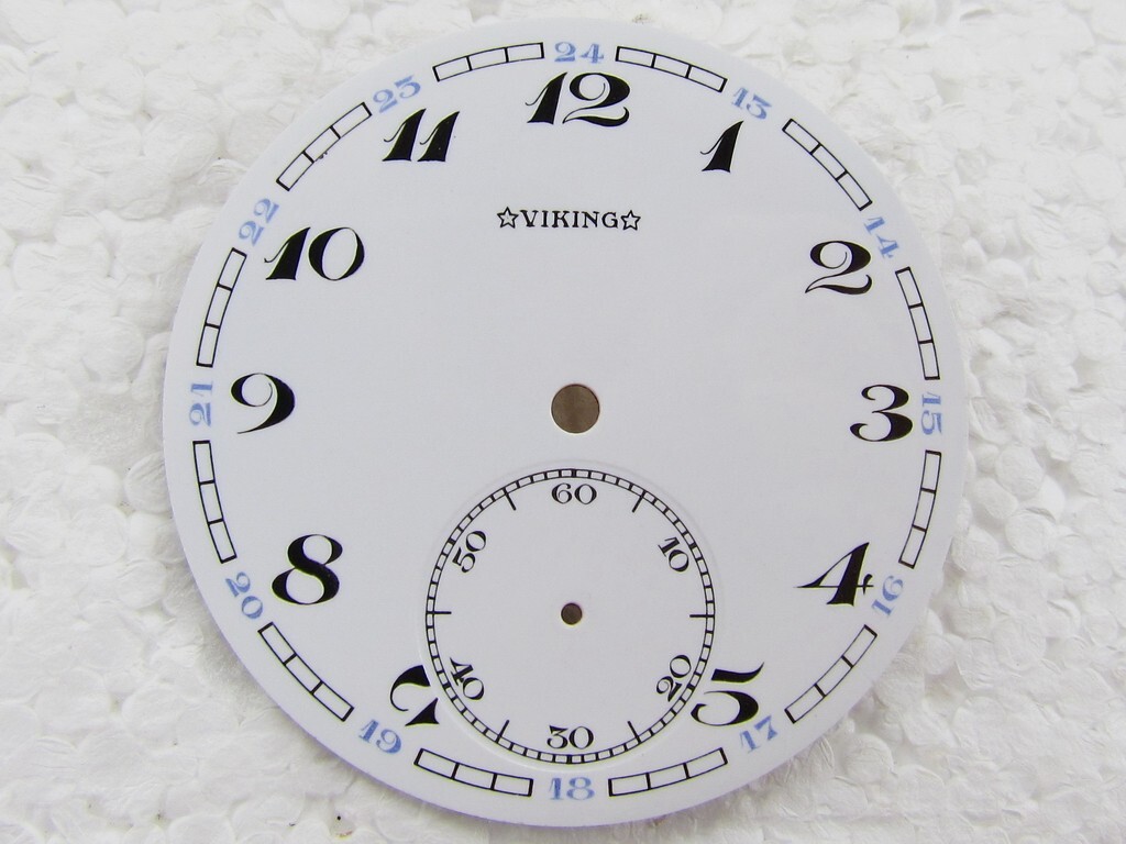 Viking Antique Swiss Original Porcelain Dial Watch-face 44,2 mm for Pocket Watch